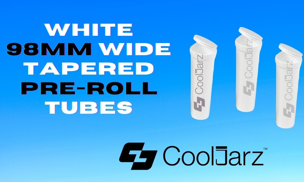 White 98mm wide Tapered pre-roll Tubes wholesale bulk